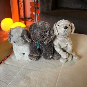 Ty Dog Beanie Baby Set - Herder, Frisbee and Tricks